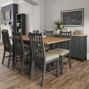 Grantham Flip Oak Top Grey Dining Table by Lavishway | Dining Tables-36916