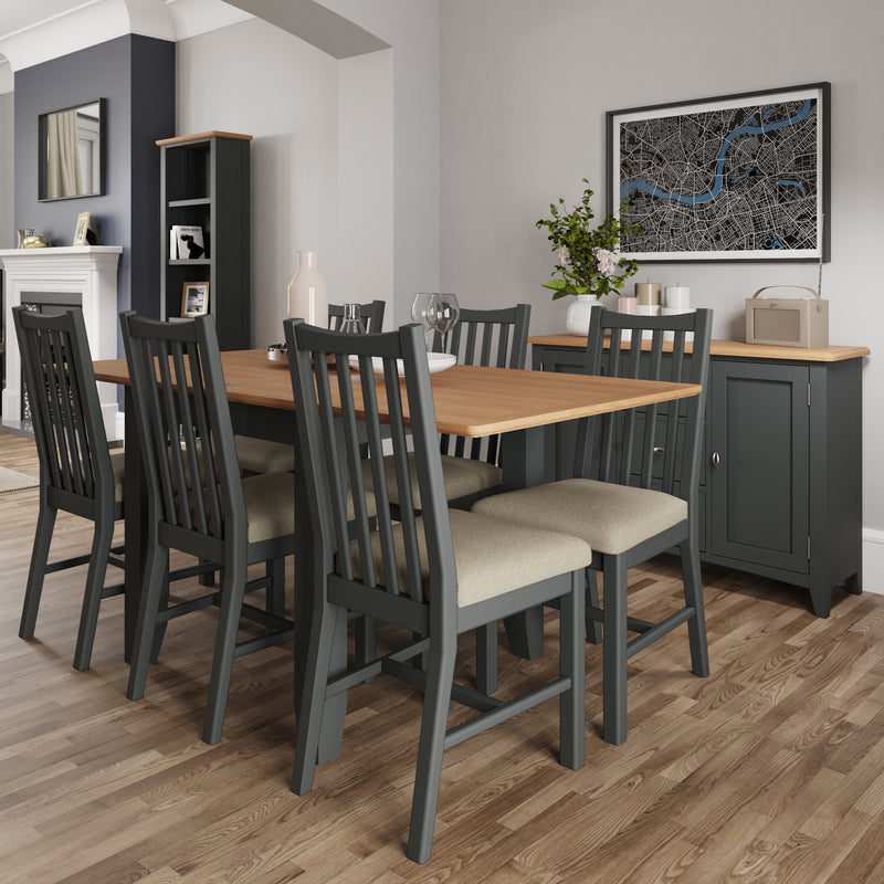 Grantham Flip Oak Top Grey Dining Table by Lavishway | Dining Tables-36916