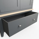 Grantham Oak Top Midnight Grey Wardrobe by Lavishway | Wardrobe-33971