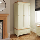 Grantham Oak Top 2 Door 1 Drawer Wardrobe by Lavishway | Wardrobe-37113