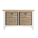Grantham Oak Top Hall Bench in White by Lavishway | Benches & Storage Benches-31086