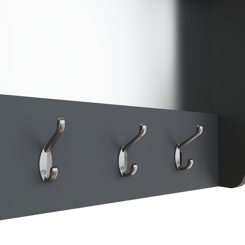 Grantham Midnight Grey Hall Bench Top Mirror by Lavishway | Hall Trees-33893