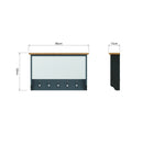 Grantham Midnight Grey Hall Bench Top Mirror by Lavishway | Hall Trees-33895