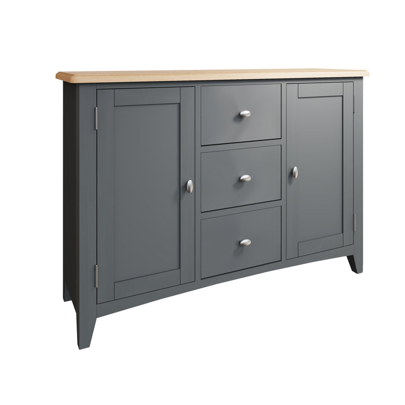 Grantham Oak Top 3 Drawers Large Sideboard by Lavishway | Sideboards-32654