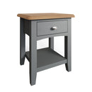 Grantham Oak Top 1 Drawer Lamp Table by Lavishway | Side Tables-36761