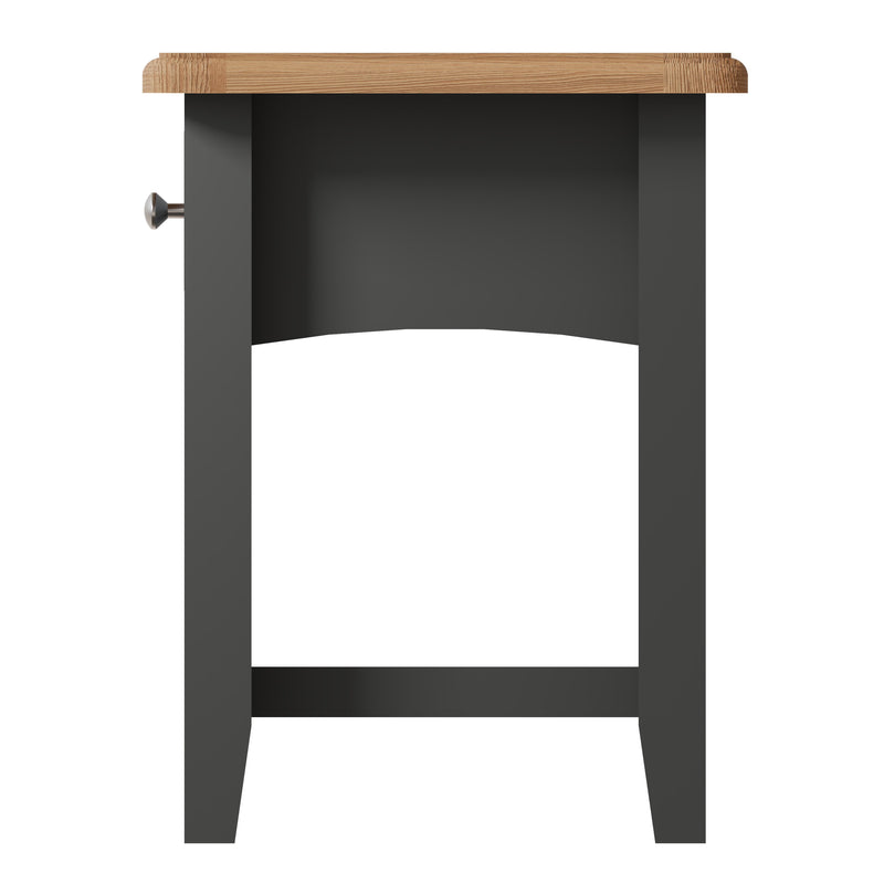 Grantham Oak Top 1 Drawer Lamp Table by Lavishway | Side Tables-36764
