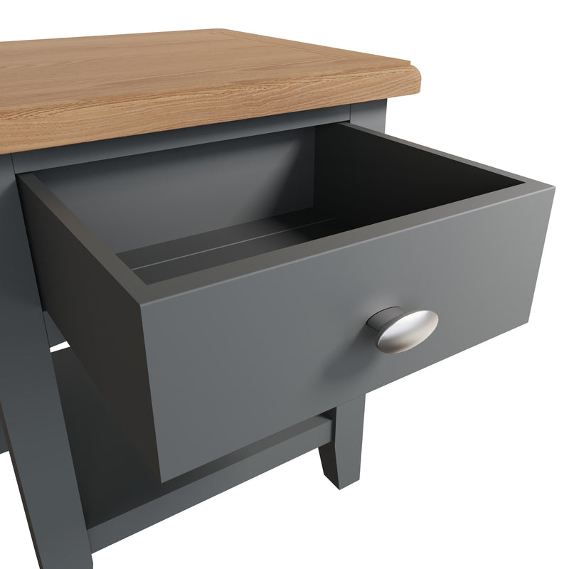 Grantham Oak Top 1 Drawer Lamp Table by Lavishway | Side Tables-36767