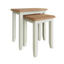 Grantham Oak Top Nest of 2 Tables by Lavishway | Nest of Tables-31473