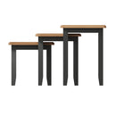 Grantham Oak Top Nest of 3 Table by Lavishway | Nest of Tables-36694