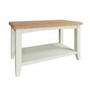 Grantham Oak Top Coffee Table in White by Lavishway | Coffee Tables-37060