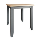 Grantham Oak Top Square Dining Table In Grey by Lavishway | Dining Tables-36933