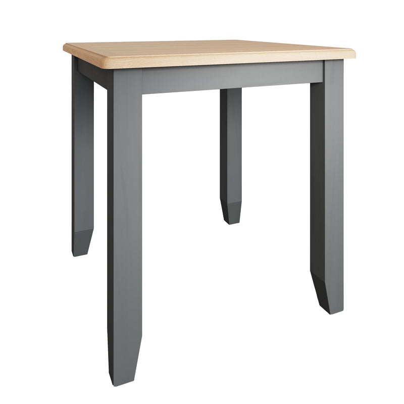 Grantham Oak Top Square Dining Table In Grey by Lavishway | Dining Tables-36933