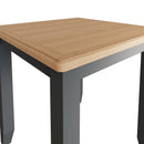 Grantham Oak Top Square Dining Table In Grey by Lavishway | Dining Tables-36934