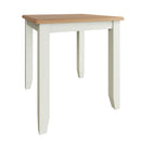 Grantham Oak Top Square Dining Table In White by Lavishway | Dining Tables-37097