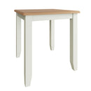 Grantham Oak Top Square Dining Table In White by Lavishway | Dining Tables-37099