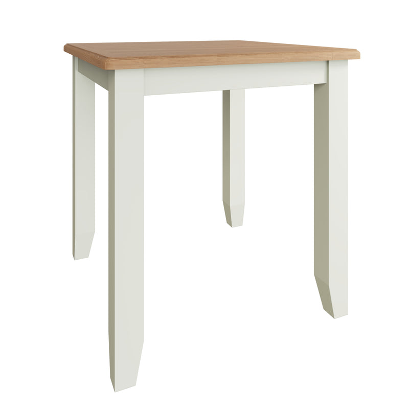 Grantham Oak Top Square Dining Table In White by Lavishway | Dining Tables-37097