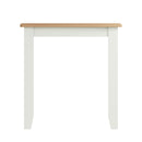 Grantham Oak Top Square Dining Table In White by Lavishway | Dining Tables-37100