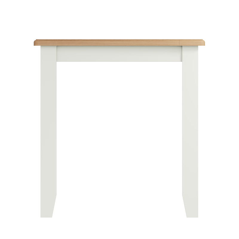 Grantham Oak Top Square Dining Table In White by Lavishway | Dining Tables-37100