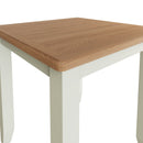 Grantham Oak Top Square Dining Table In White by Lavishway | Dining Tables-37101