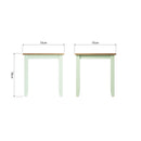 Grantham Oak Top Square Dining Table In White by Lavishway | Dining Tables-37102