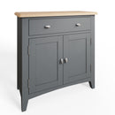Grantham Oak Top 2 Doors Sideboard in Grey by Lavishway | Sideboards-36834