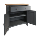 Grantham Oak Top 2 Doors Sideboard in Grey by Lavishway | Sideboards-36835