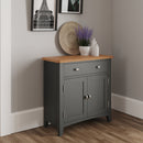 Grantham Oak Top 2 Doors Sideboard in Grey by Lavishway | Sideboards-36833