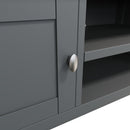 Grantham 1 Door Oak Top Wooden Grey TV Unit by Lavishway | TV Units Cabinets-36757