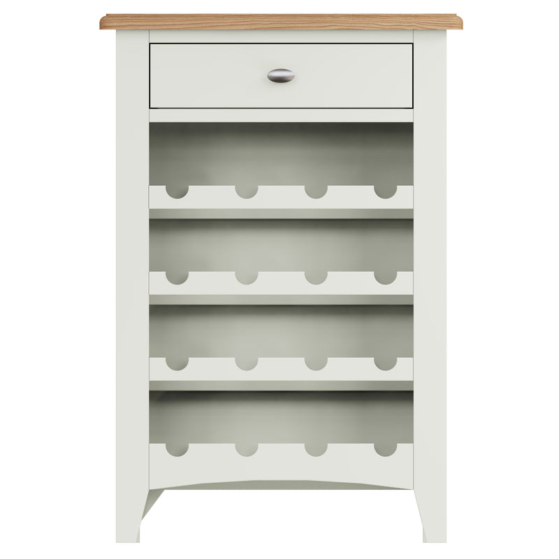 Grantham White Painted Wine Cabinet by Lavishway | Wine Racks-31193