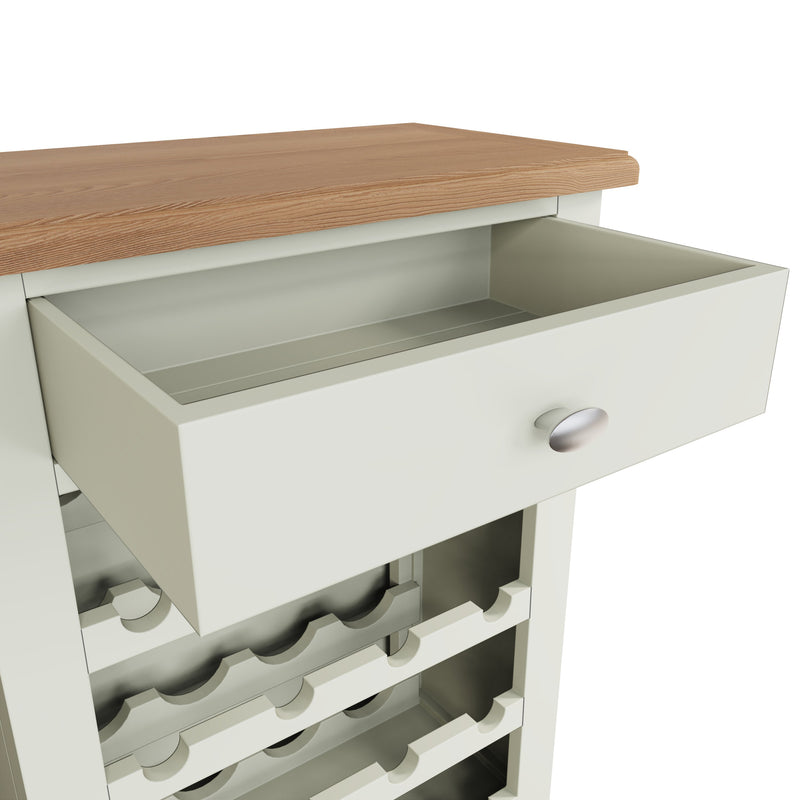 Grantham White Painted Wine Cabinet by Lavishway | Wine Racks-31199