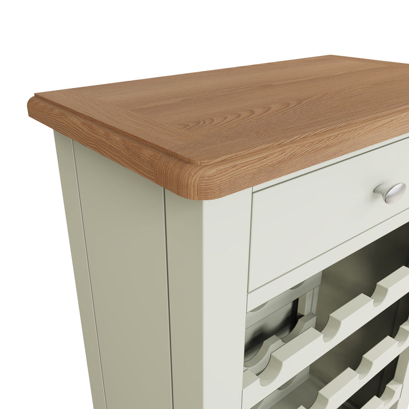 Grantham White Painted Wine Cabinet by Lavishway | Wine Racks-31198