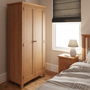 Guildford Solid Oak 2 Doors Hanging Wardrobe by Lavishway | Wardrobe-36801
