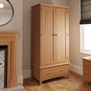 Guildford Solid Oak Gents Wardrobe by Lavishway | Wardrobe-36789