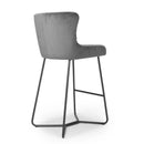 Gala Brushed Velvet Bar Stool In Pair by Lavishway | Bar Stools-27155