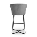 Gala Brushed Velvet Bar Stool In Pair by Lavishway | Bar Stools-27154