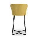 Gala Brushed Velvet Bar Stool In Pair by Lavishway | Bar Stools-27153