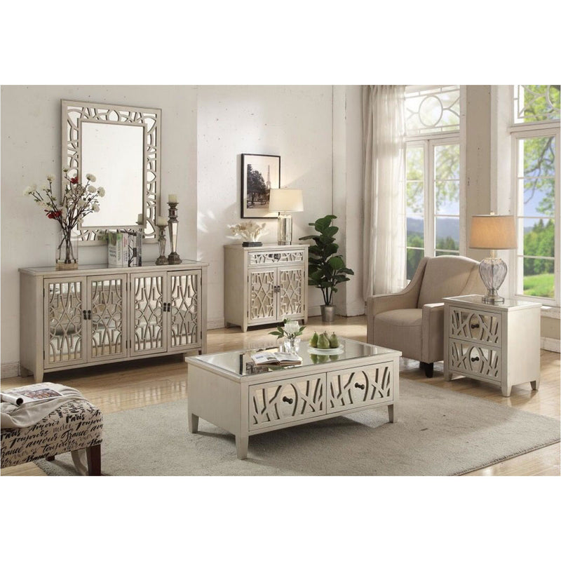 Gallo 4 Doors Mirrored Long Sideboard by Lavishway | Sideboards-25488