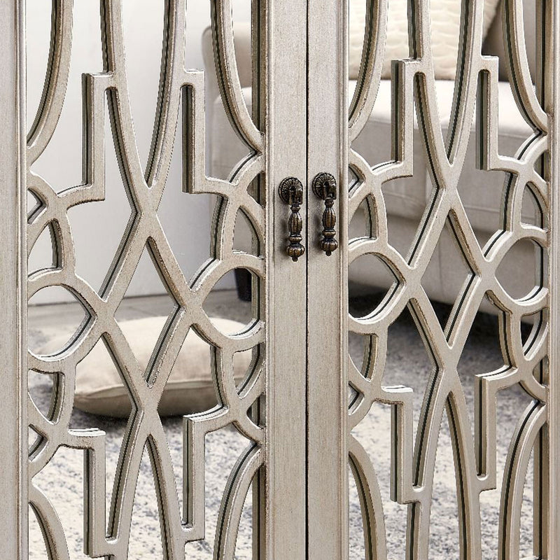 Gallo 4 Doors Mirrored Long Sideboard by Lavishway | Sideboards-25481