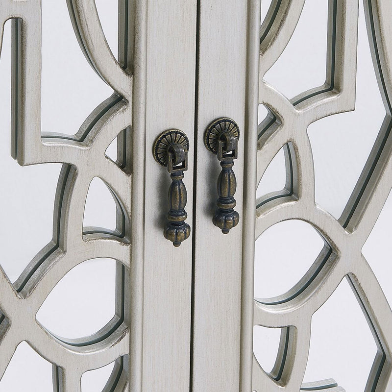 Gallo 4 Doors Mirrored Long Sideboard by Lavishway | Sideboards-25485