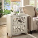 Gallo 2 Drawers Mirrored Top Lamp Table by Lavishway | Side Tables-25395