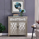 Gallo Mirrored Top 2 Doors Chest by Lavishway | Chest Of Drawers-25519