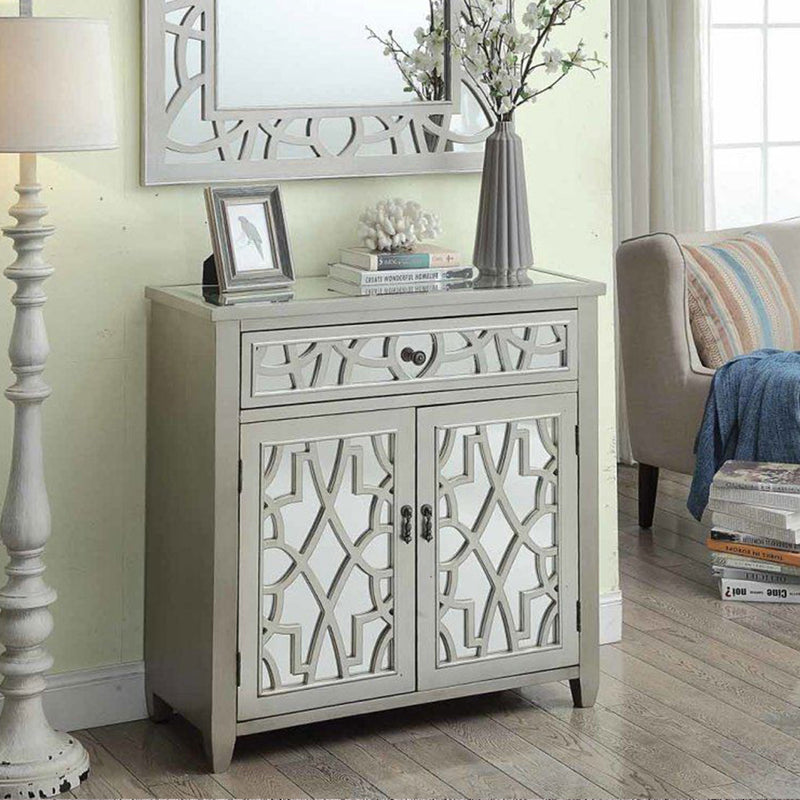 Gallo Mirrored Top 2 Doors Chest by Lavishway | Chest Of Drawers-25520