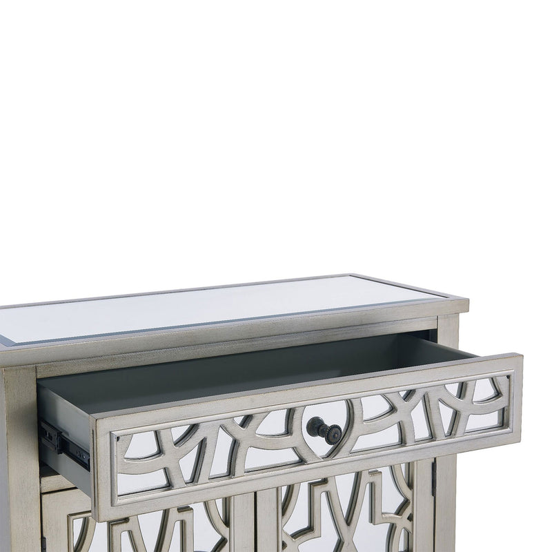 Gallo Mirrored Top 2 Doors Chest by Lavishway | Chest Of Drawers-25529