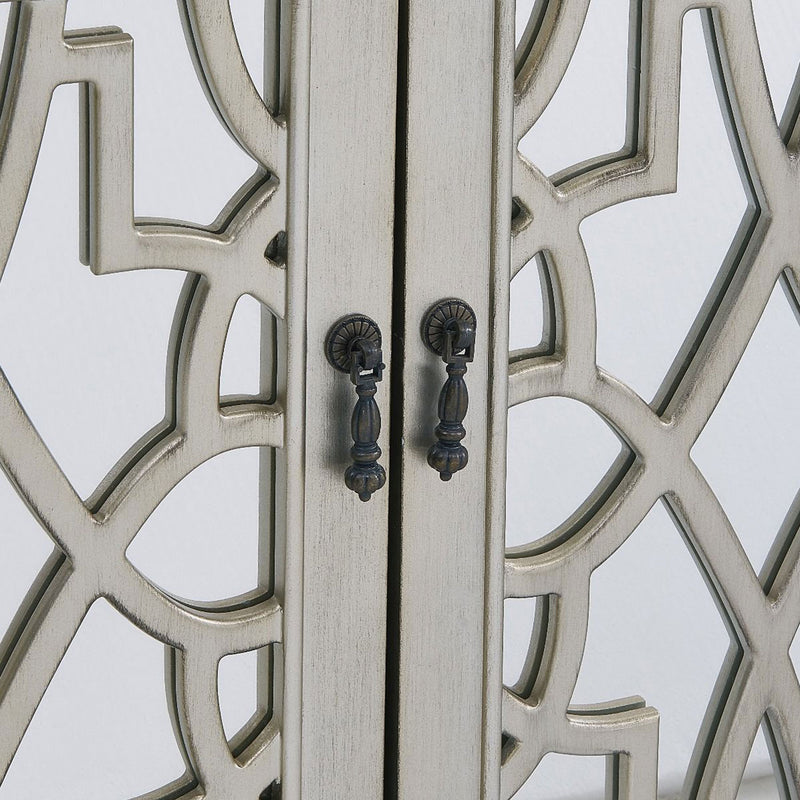 Gallo Mirrored Top 2 Doors Chest by Lavishway | Chest Of Drawers-25526