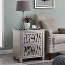 Gallo 2 Drawers Mirrored Top Lamp Table by Lavishway | Side Tables-25397