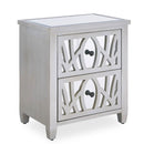 Gallo 2 Drawers Mirrored Top Lamp Table by Lavishway | Side Tables-25400