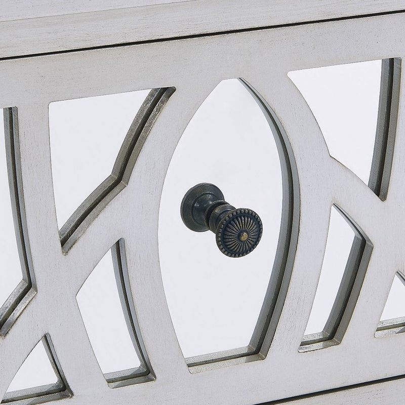 Gallo 2 Drawers Mirrored Top Lamp Table by Lavishway | Side Tables-25402