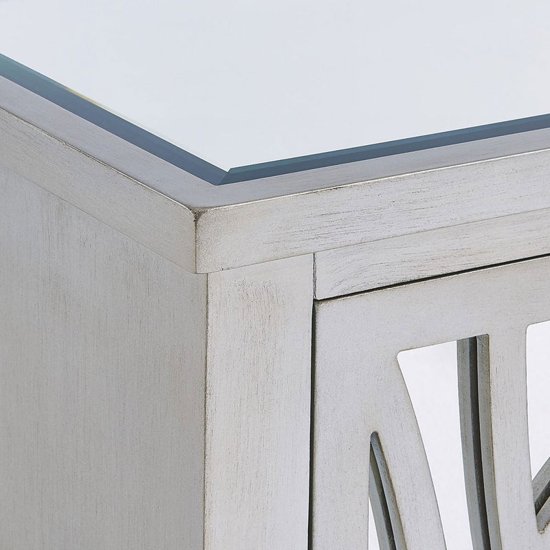 Gallo 2 Drawers Mirrored Top Lamp Table by Lavishway | Side Tables-25403