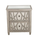 Gallo 2 Drawers Mirrored Top Lamp Table by Lavishway | Side Tables-25398