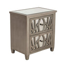 Gallo 2 Drawers Mirrored Top Lamp Table by Lavishway | Side Tables-25399